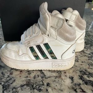 Adidas high top boys basketball sneakers